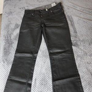 Guess Waxed Slim Boot Black Jeans